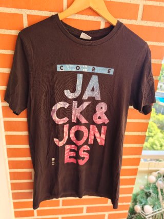 Camiseta Jack & Jones Negra Manga Corta