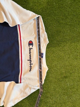 Jersey Champion Blanco y Azul Talla L