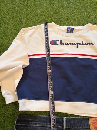 Jersey Champion Blanco y Azul Talla L