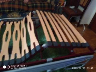 Cama articulada metálica con somier
