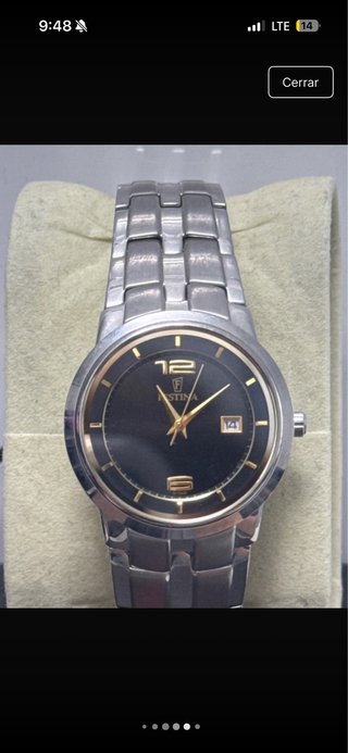 Pareja Relojes Festina Negro/Plata