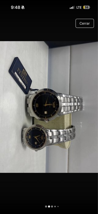 Pareja Relojes Festina Negro/Plata