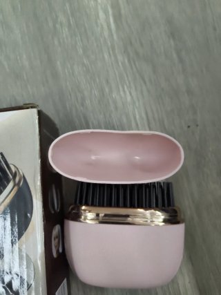 Alisador portátil a batería rosa y dorado