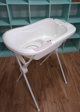 Bañera bebé con soporte y desagüe
