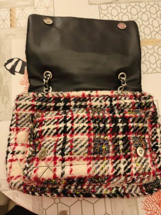 Bolso de hombro tweed cuadros