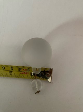 Abalorio de cristal blanco satinado