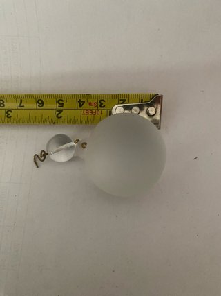 Abalorio de cristal blanco satinado
