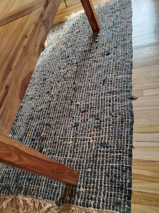 Alfombra Piel de vaca y Yute 160x230