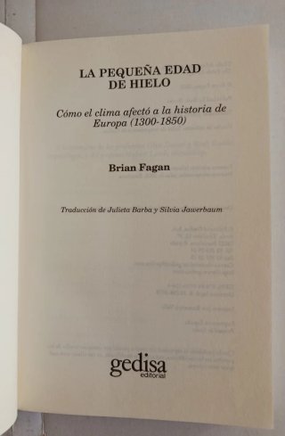 La Pequeña Edad de Hielo
