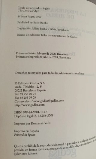 La Pequeña Edad de Hielo