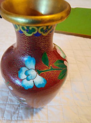 Jarrón chino Cloisonné vintage