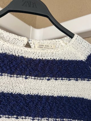 Jersey Zara rayas marinero azul y blanco T.XS