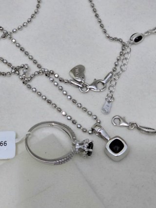 Conjunto Plata 925 Ley Collar, Pulsera y Anillo