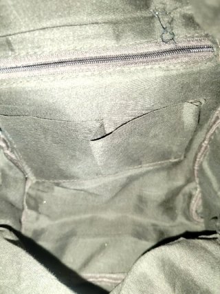Bolso Mochila Verde Terciopelo
