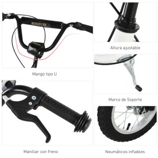 Patinete infantil blanco SCOOTER