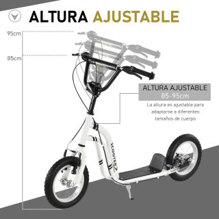 Patinete infantil blanco SCOOTER