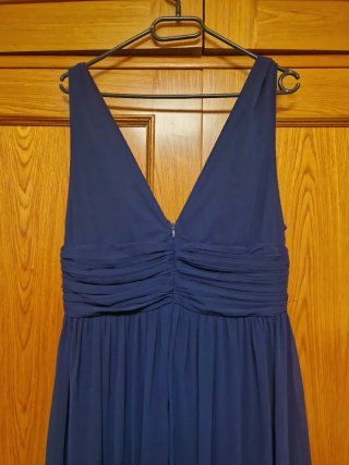 Vestido fiesta azul largo