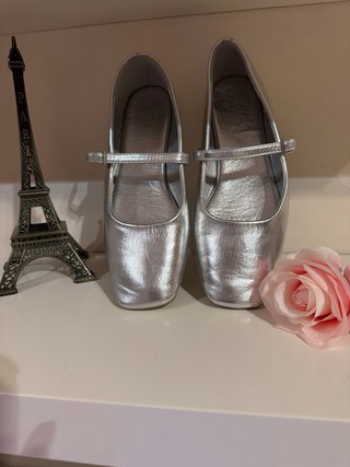 Bailarinas plateadas talla 38
