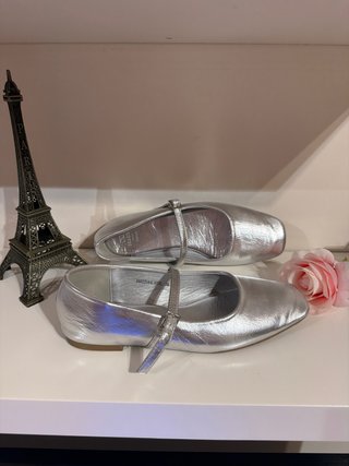 Bailarinas plateadas talla 38