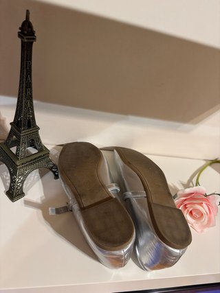 Bailarinas plateadas talla 38