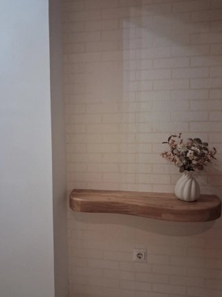 Mueble recibidor flotante madera de Acacia