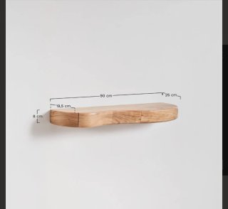 Mueble recibidor flotante madera de Acacia