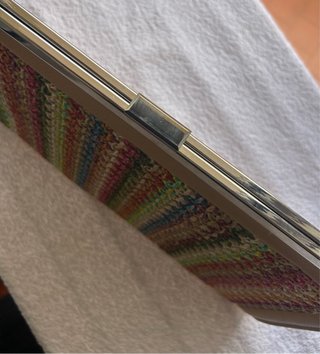 Bolso de fiesta clutch rafia XL multicolor