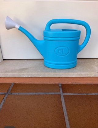 Regadera azul 6L planta jardin flor casa terraza