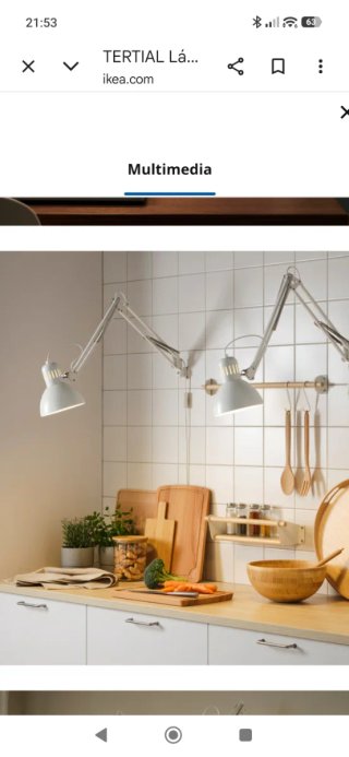 Lámpara de escritorio IKEA TERTIAL blanca