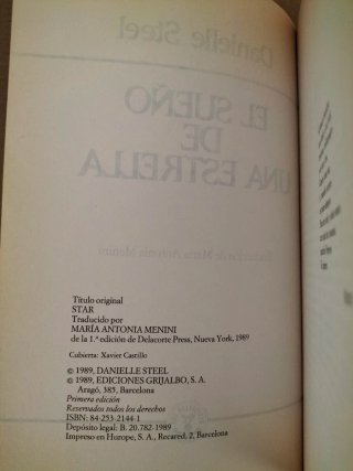 El sueño de una estrella. Libro