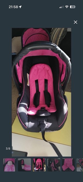 Carrito de bebé rosa
