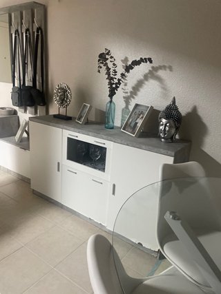 Aparador blanco encimera gris