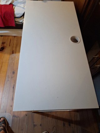 Escritorio branco e verde