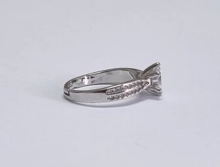 Anillo solitario plata S925 con circonita