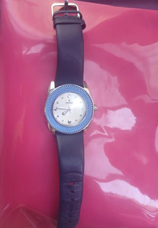 Reloj Festina Mujer Cuero Azul y Plateado