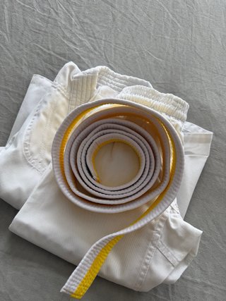 Kimono Judo Blanco Talla 6 Años + Cinturón Amarill