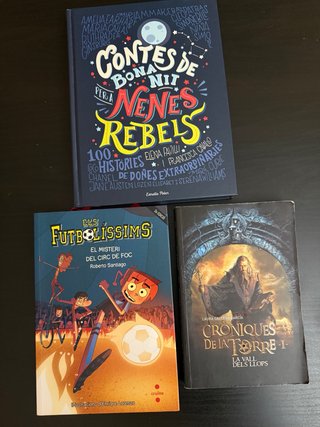 Lote 3 libros infantiles y juveniles en catalán