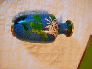 Jarrón chino esmalte Cloisonné vintage