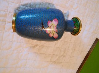 Jarrón chino esmalte Cloisonné vintage