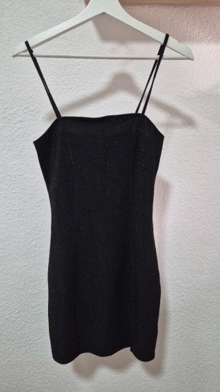 Vestido Negro Fiesta H&M Talla S