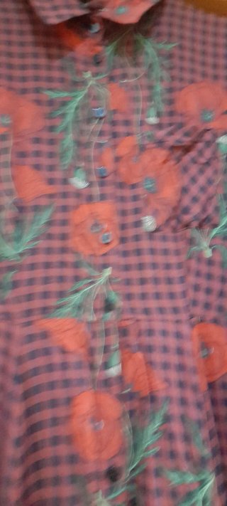 Vestido cuadros largo estampado flores