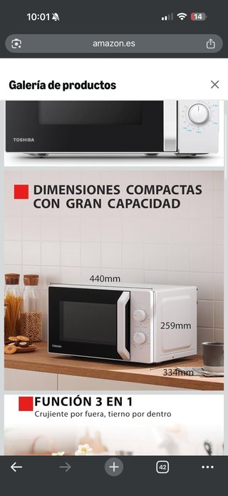 Microondas Toshiba Blanco