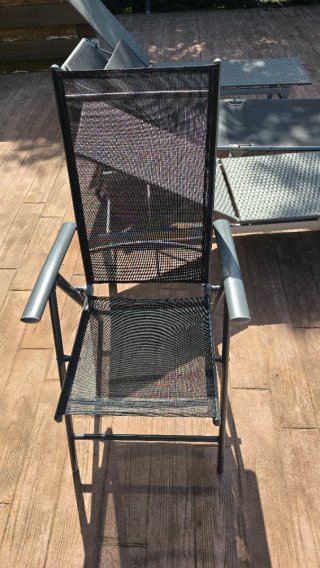 4 Sillas plegables y reclinables de aluminio