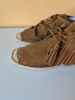 Zapatos Parfois piel yute flecos N°40 nuevos.