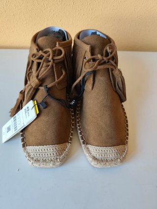 Zapatos Parfois piel yute flecos N°40 nuevos.