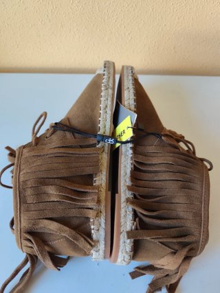 Zapatos Parfois piel yute flecos N°40 nuevos.