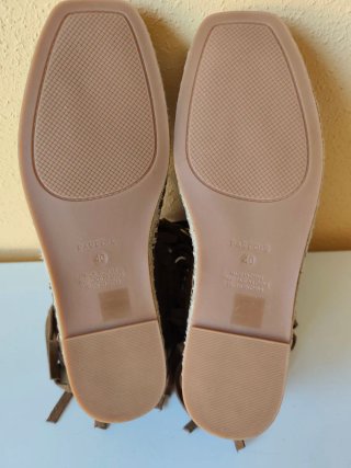 Zapatos Parfois piel yute flecos N°40 nuevos.