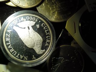 Lote Billetes, Sellos y Monedas de Plata