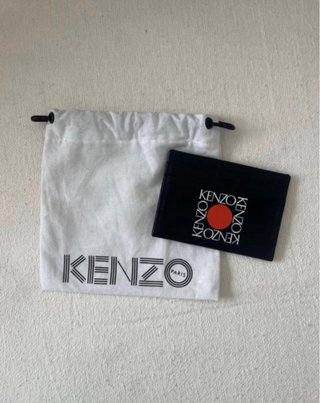 Tarjetero Kenzo Piel Negro y Rojo