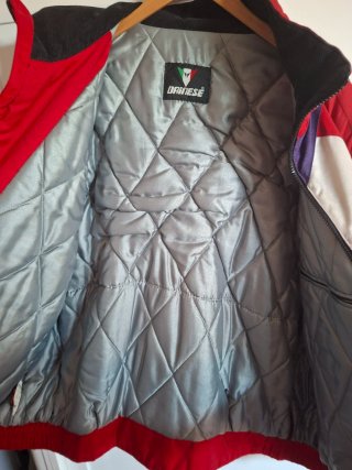 Chaqueta Moto Vintage Dainese Roja/Morada